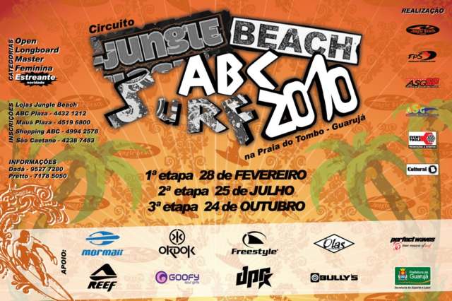 Inscrições para segunda etapa do Jungle Beach ABC Surf 2010 começam nesta quinta-feira