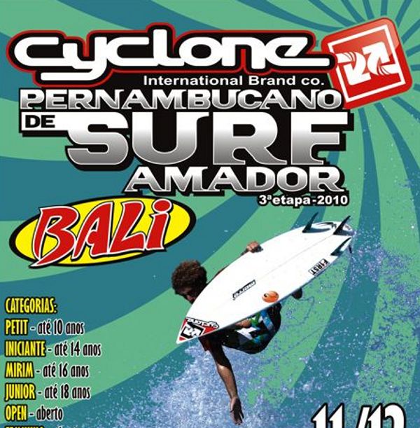 Bali apresenta Cyclone Open de Surf  - 3ª Etapa do Pernambucano