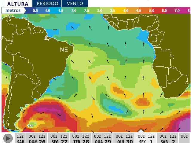 Ressaca de inverno nos estados do Nordeste