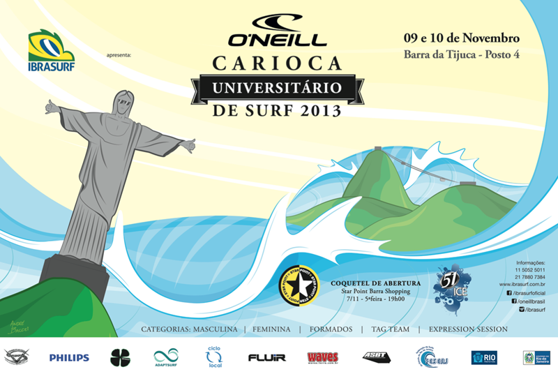 O&#039;Neill Carioca Universitário de Surf é neste final de semana na Barra