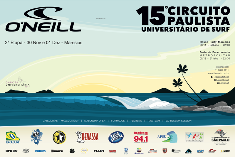 Vem aí a 2ª etapa do Paulista Universitário de Surf 2013