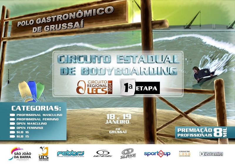 Circuito Estadual de Bodyboard do Rio de Janeiro tem início neste fim de semana