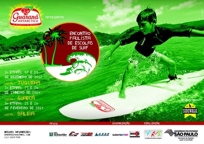 Inscrições abertas para 3ª etapa do Guaraná Antarctica apresenta Paulista de Escolas de Surf