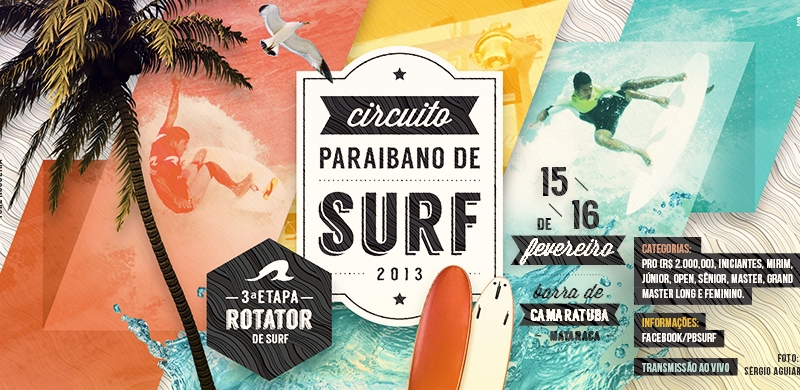 Paraibano de Surf tem decisão em Barra de Camaratuba no fim de semana