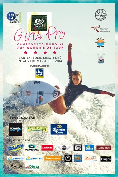 Rip Curl Girls Pro Qualifying Series nos dias 20 a 23 de março no Peru