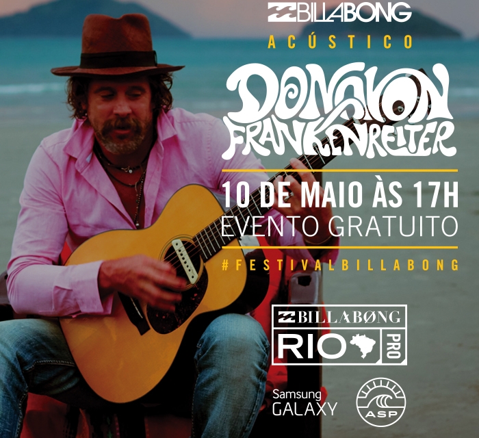 Donavon Frankenreiter em Show Gratuito no Rio de Janeiro