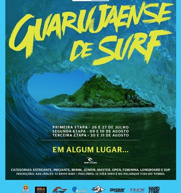 Praia do Tombo recebe a final do Guarujaense de Surf neste fim de semana