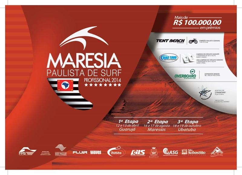 Abertas as inscrições para a 2ª etapa do Maresia Paulista de Surf Profissional