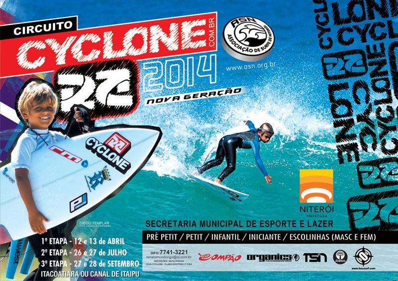 Chamada para a 2ª Etapa do Circuito ASN Cyclone Nova Geração de Surf 2014