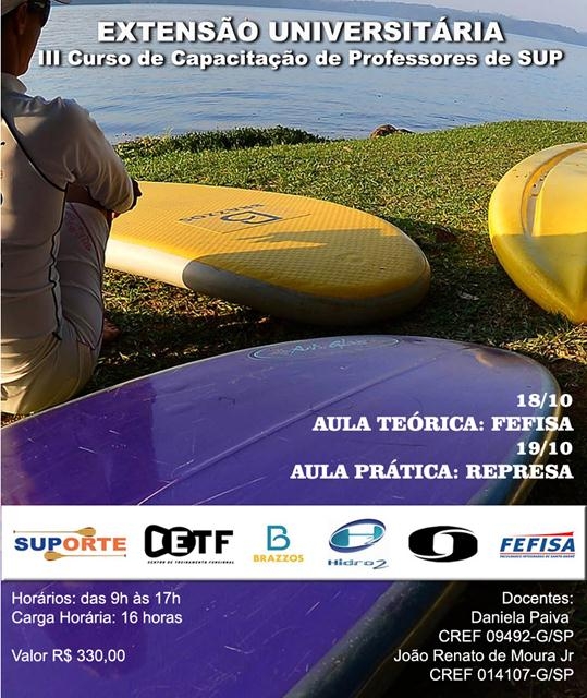 Curso capacita professores de Stand Up Paddle