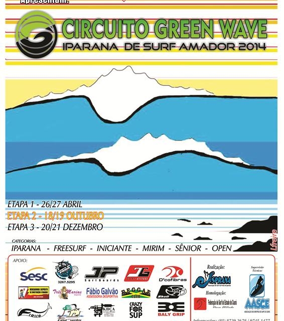 Inscrições para a 2ª etapa do Circuito Greenwave Iparana de Surf Amador 2014