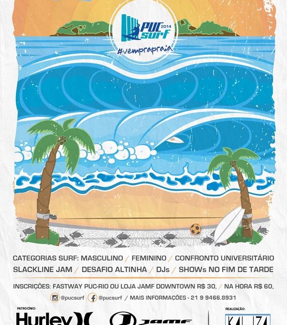 PUC SURF na Barra transferido para domingo, 16/11