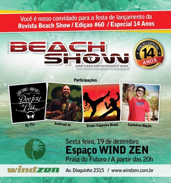 Beach Show festeja seus 14 anos no espaço Wind Zen