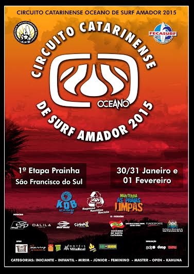 Tudo pronto para o Circuito Catarinense Oceano de Surf Amador 2015