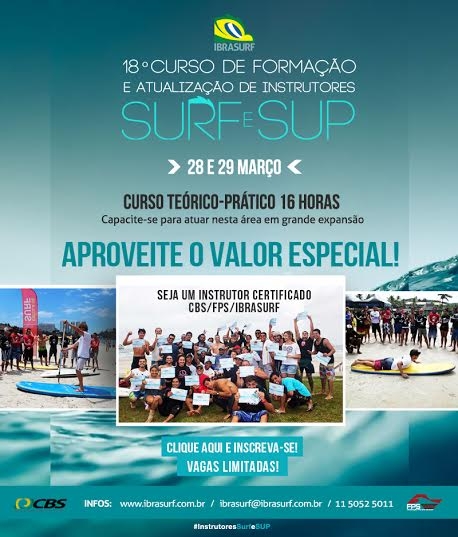 Últimas vagas para o 18º Curso de Formação de Instrutores de Surf e SUP