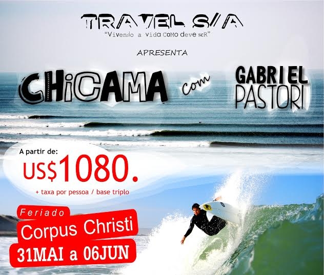 Surfe Chicama com Gabriel Pastori