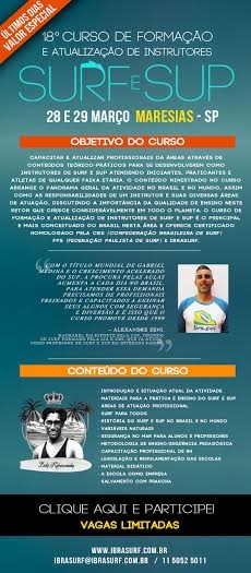 Instrutores de Surf e SUP qualificados e certificados!