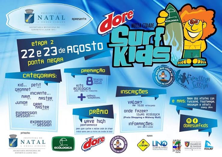 2ª etapa do Circuito Dore Surf Kids 2015 promove encontro de gerações de atletas