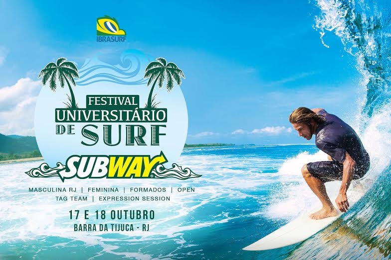 Carioca Universitário de Surf dias 17 e 18 de outubro na Barra da Tijuca