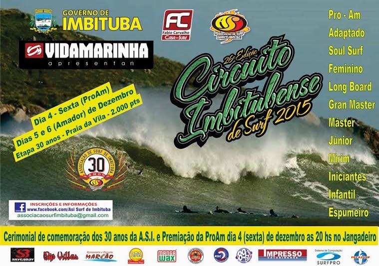 Associação de Surf de Imbituba comemora 30 anos com festival na Praia da Vila