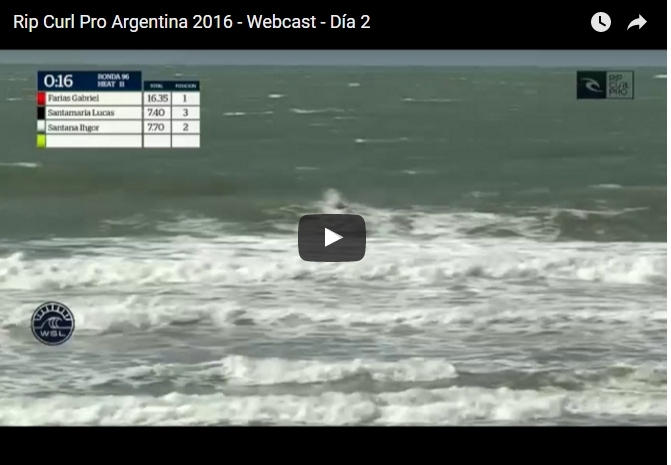 Webcast 2º dia do Rip Curl Pro Argentina 2016