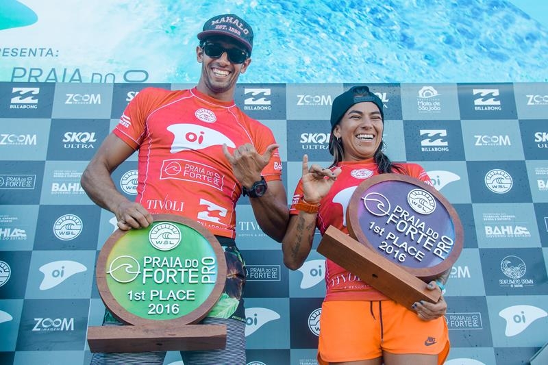 Bino Lopes e Silvana Lima vencem o QS 1500 Praia do Forte Pro