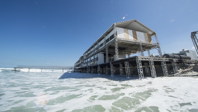 Ondas comprometem estrutura da WSL no Postinho