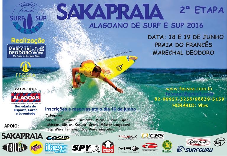 2º Etapa do SAKAPRAIA Alagoano de Surf e SUP 2016