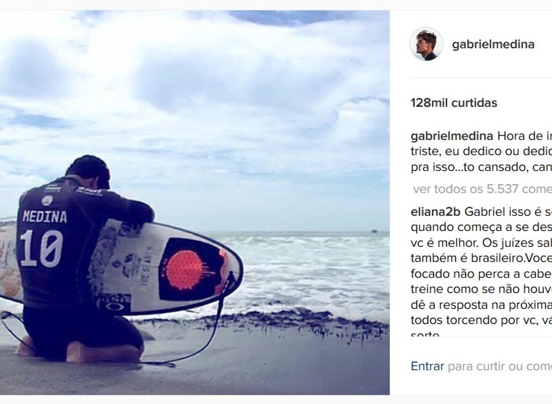 Após Eliminação Gabriel Medina se Diz &quot;Cansado&quot;