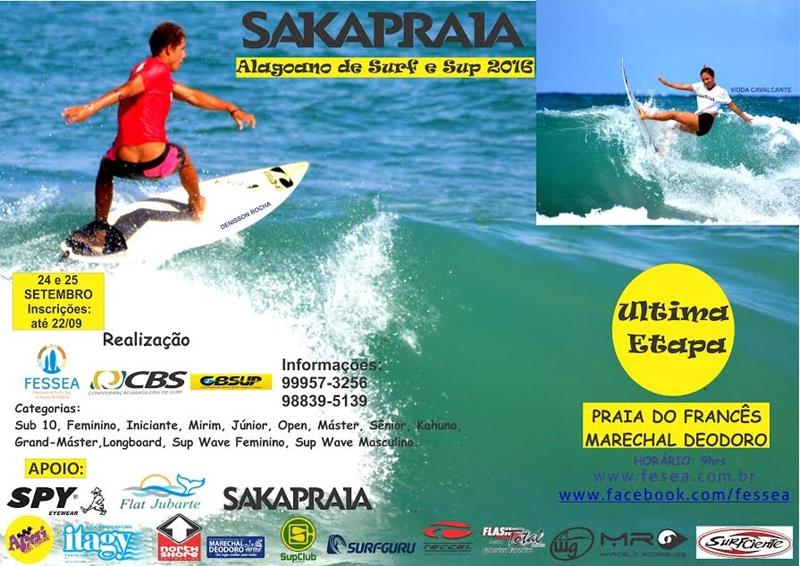 Última etapa do Circuito Sakapraia Alagoano de Surf e Sup 2016