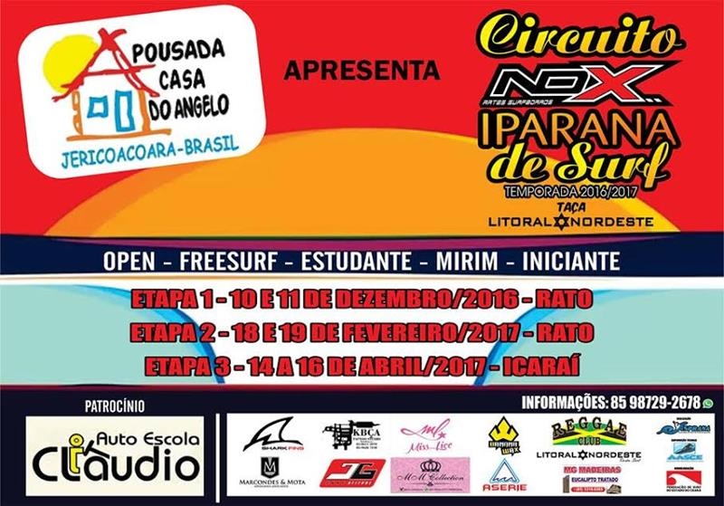 Inscrições abertas para 1ª etapa do Circuito Nox Iparana de Surf