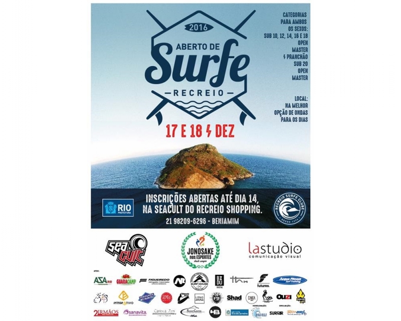 Inscrições para o Aberto de Surfe do Recreio