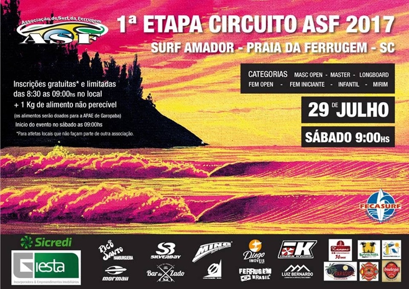 1ª Etapa do Circuito ASF de Surf Amador 2017 Praia da Ferrugem- Garopaba(SC)