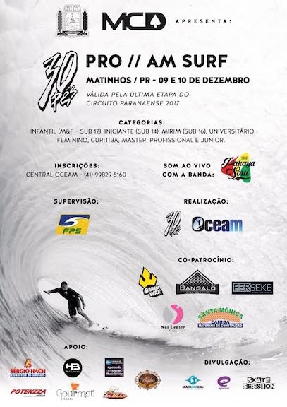 5º E ultima Etapa do circuito Paranaense Pro/Am de surf 2017