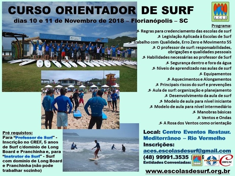 Curso de Capacitação para Orientador de Surf em Floripa