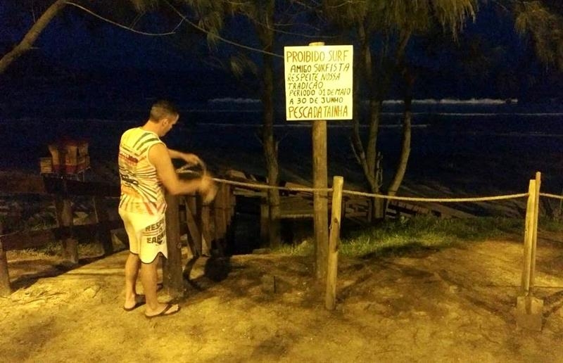 Praia da Vila fechada para o Surf