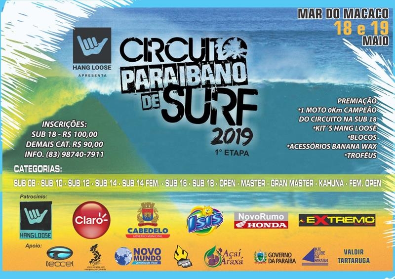 1ª etapa do Paraibano de Surf 2019