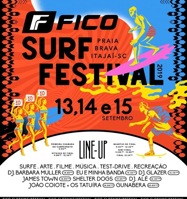 Brava pronta para receber o Fico Surf Festival