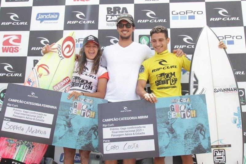 Caio Costa e Sophia Medina vencem Grom Search 2020