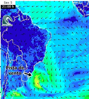 Pista de Vento formando ondulação no Sul do Brasil