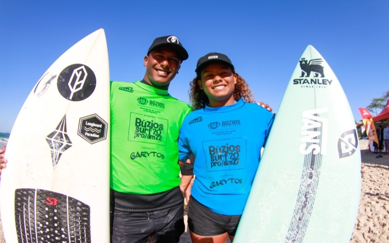 Dobradinha histórica no Búzios Surf Pro Am 2022