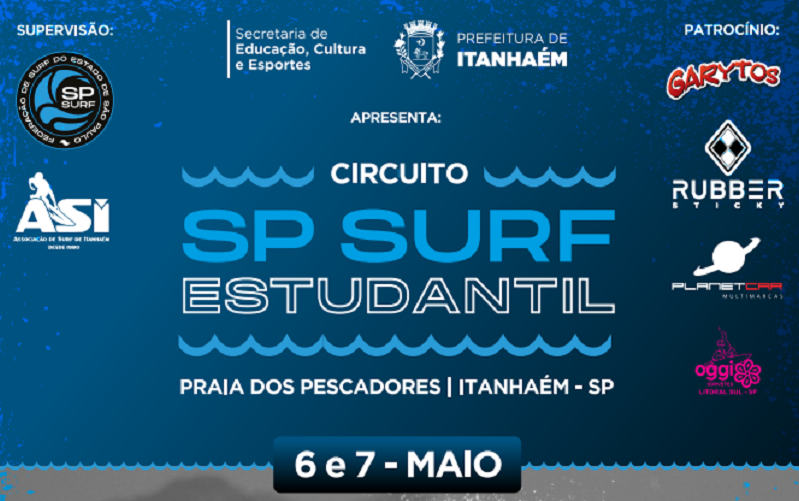 Abertura do Circuito SPSurf Estudantil 2023 será em Itanhaém