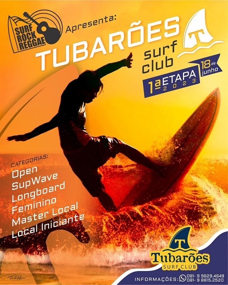 cartaz divulgação 1a etapa tubaroes surf cub