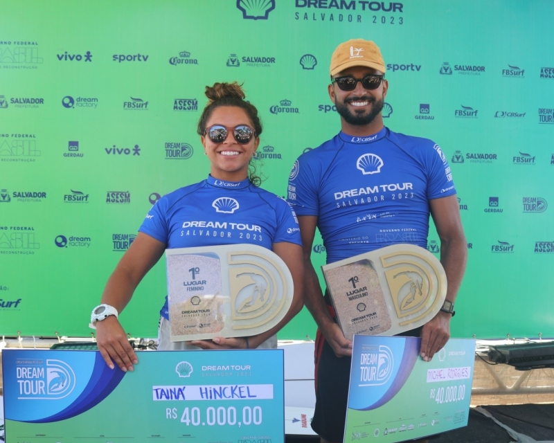 Tainá Hinckel e Michael Rodrigues são os campeões do Shell Dream Tour Salvador