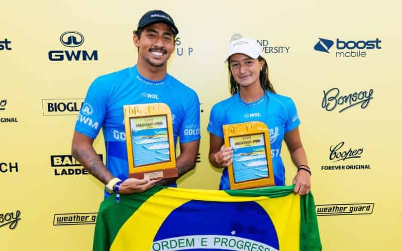 Samuel Pupo e Luana Silva são vice-campeões do Bonsoy Gold Coast Pro