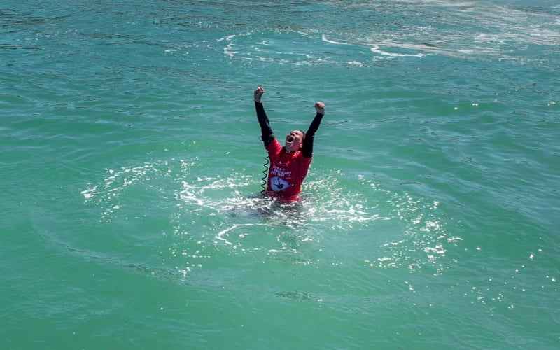 Maíra Viana é campeã mundial de bodyboarding, em Portugal