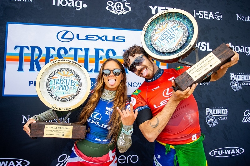 Bettylou Sakura Johnson e Yago Dora vencem o Lexus Trestles Pro apresentado pela Outerknown.