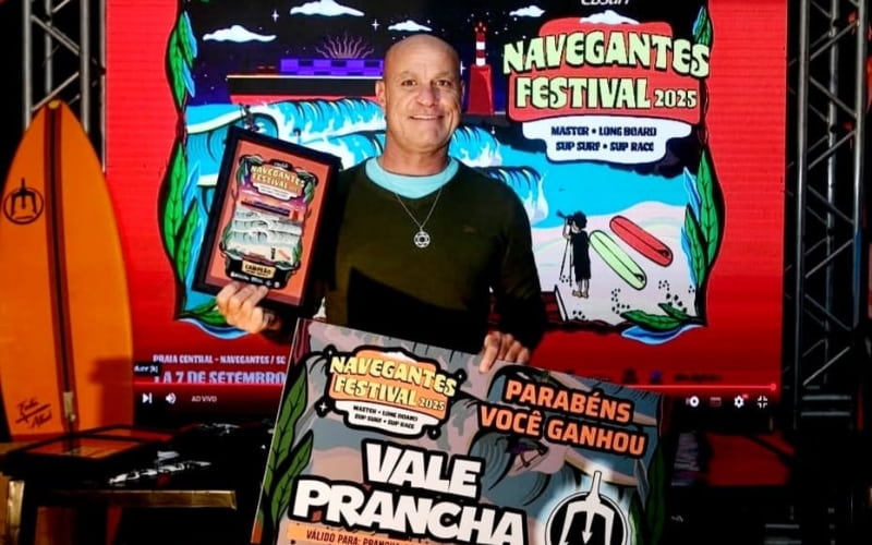 Daniks Fischer, um italiano tricampeão brasileiro de longboard
