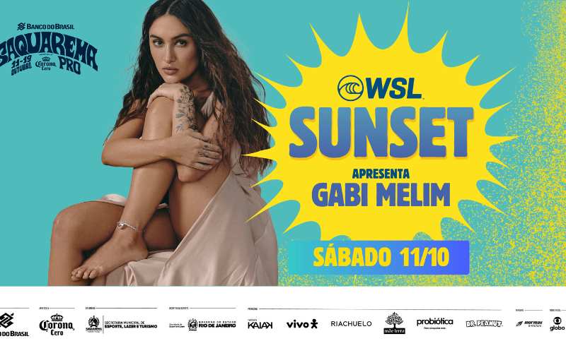 WSL Sunset comemora semana das crianças com show de Gabi Melim no Banco do Brasil Saquarema Pro apresentado por Corona Cero