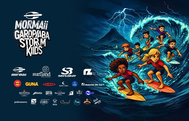 2ª etapa do Circuito Mormaii Storm Kids 2026 define campeões da 6ªetapa do Circuito Fecasurf de Base 2026 na praia da Ferrugem